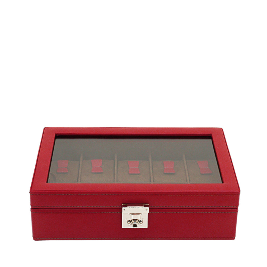 Boîte pour 10 Montres Rouge