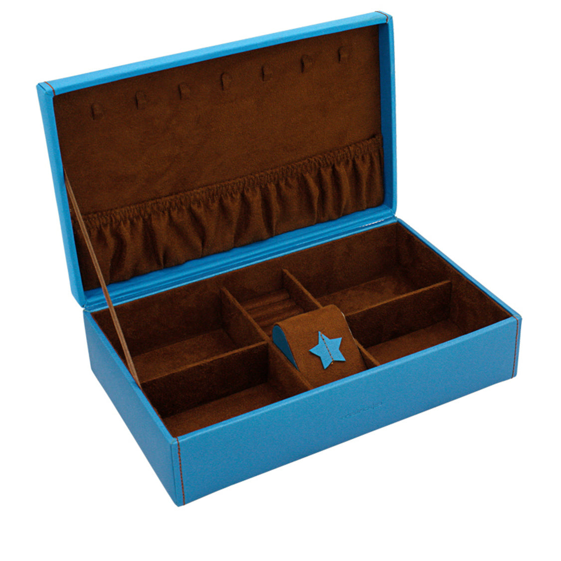 Coffret à Bijoux Bleu et Marron