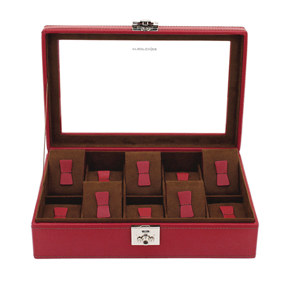 Coffret pour 10 Montres Rouge