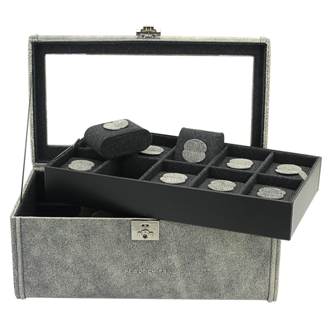 Coffret pour 20 Montres gris