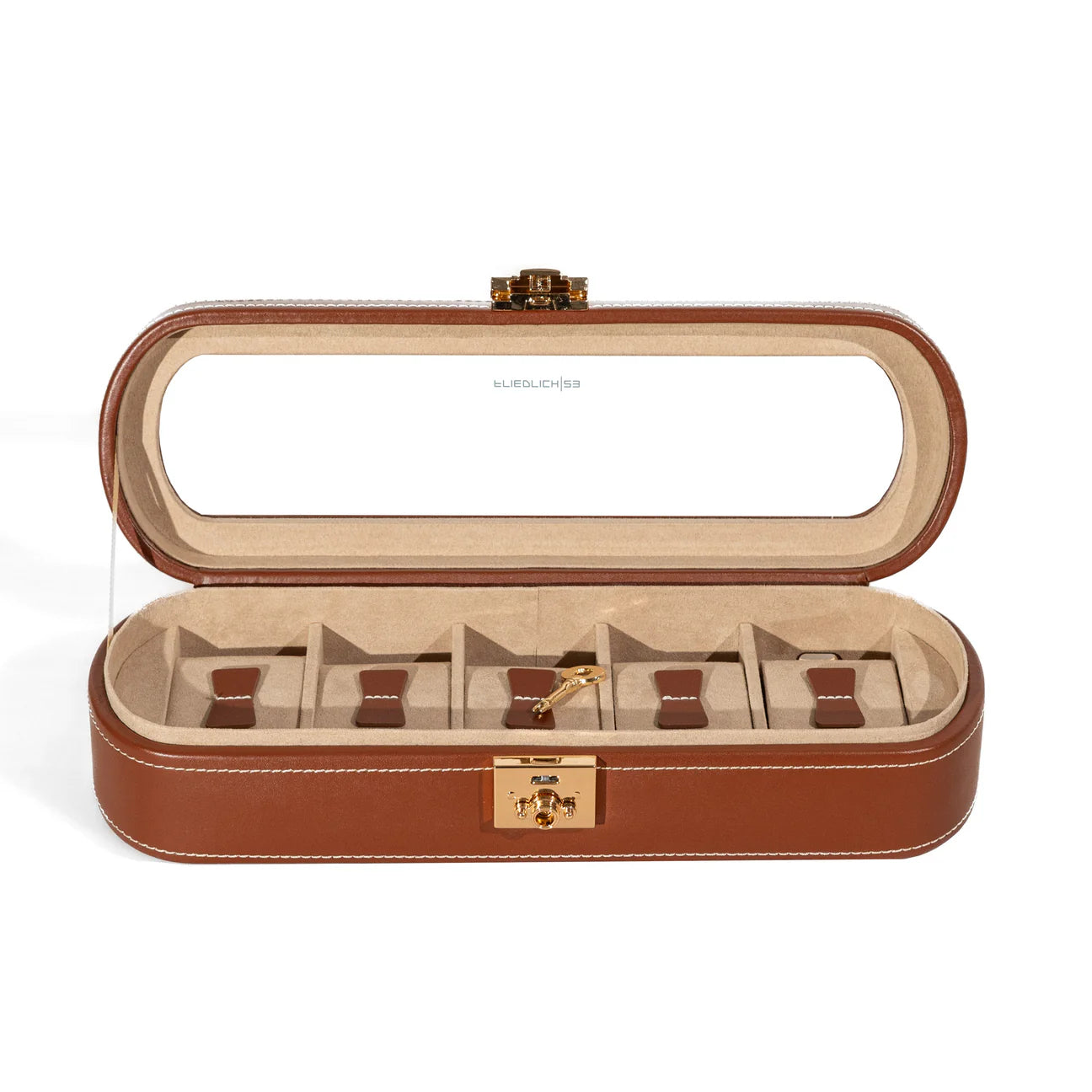 Coffret à Montre en Cuir - Beige & Marron