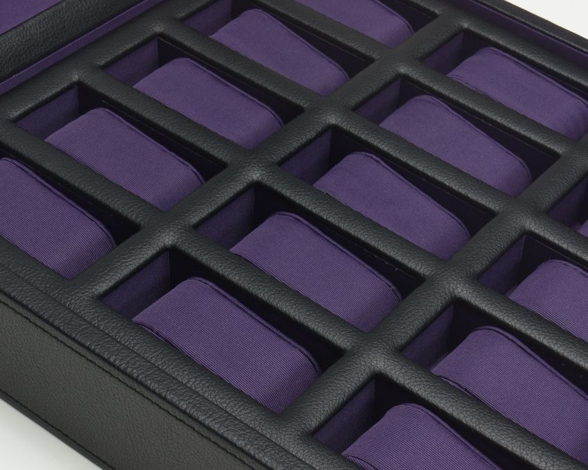 Coffret à Montre violet de luxe 15 Emplacements