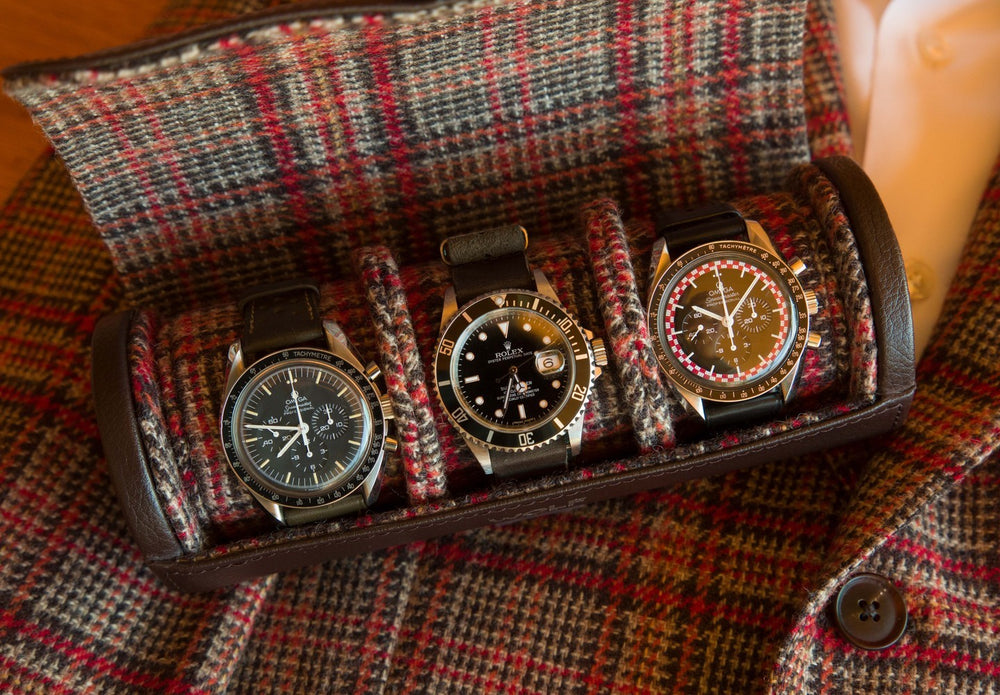 Étui pour 3 Montres Vintage - Royaume de la Boîte