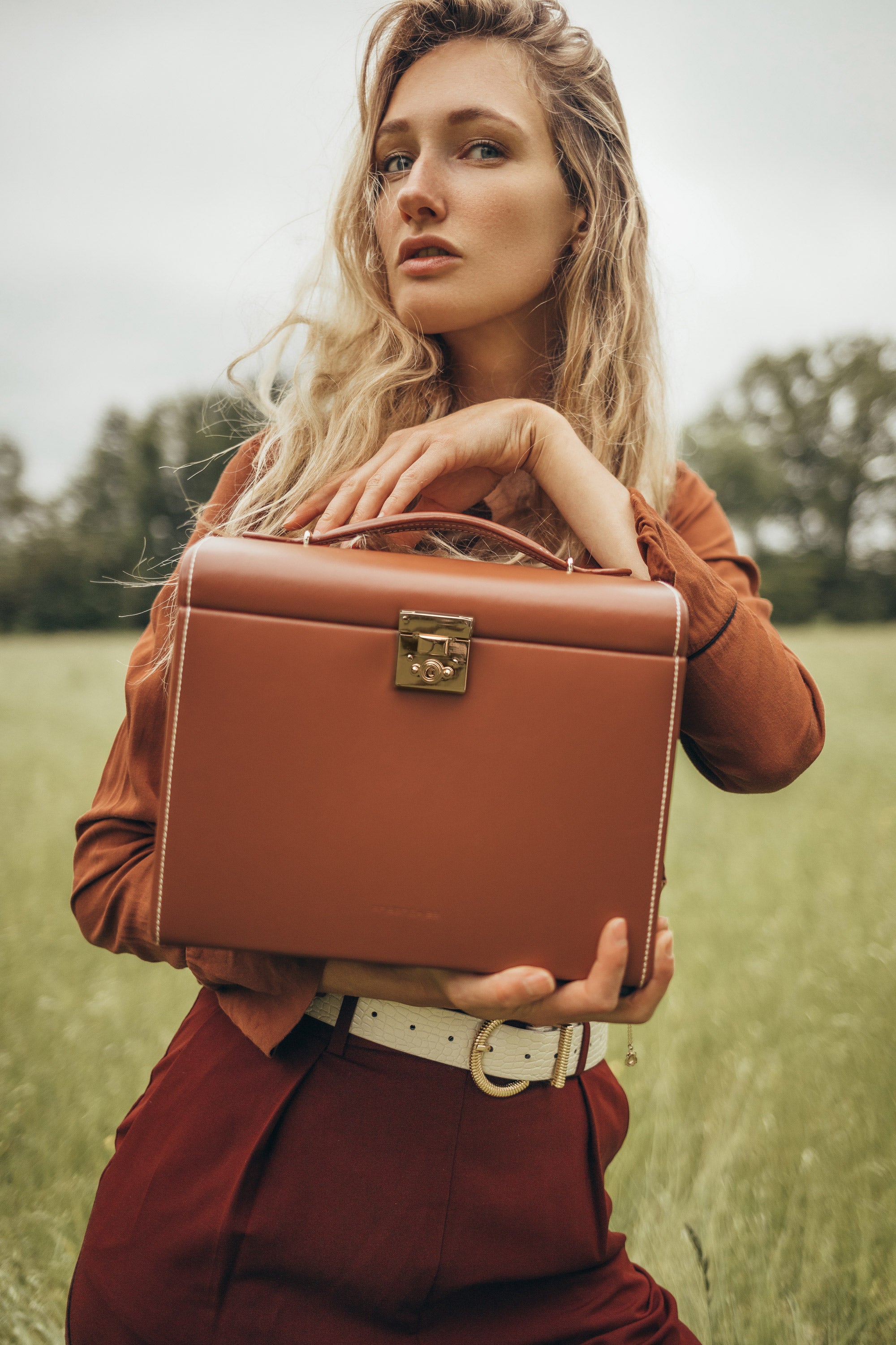 Grand Coffret à Bijoux pour Femme - Marron