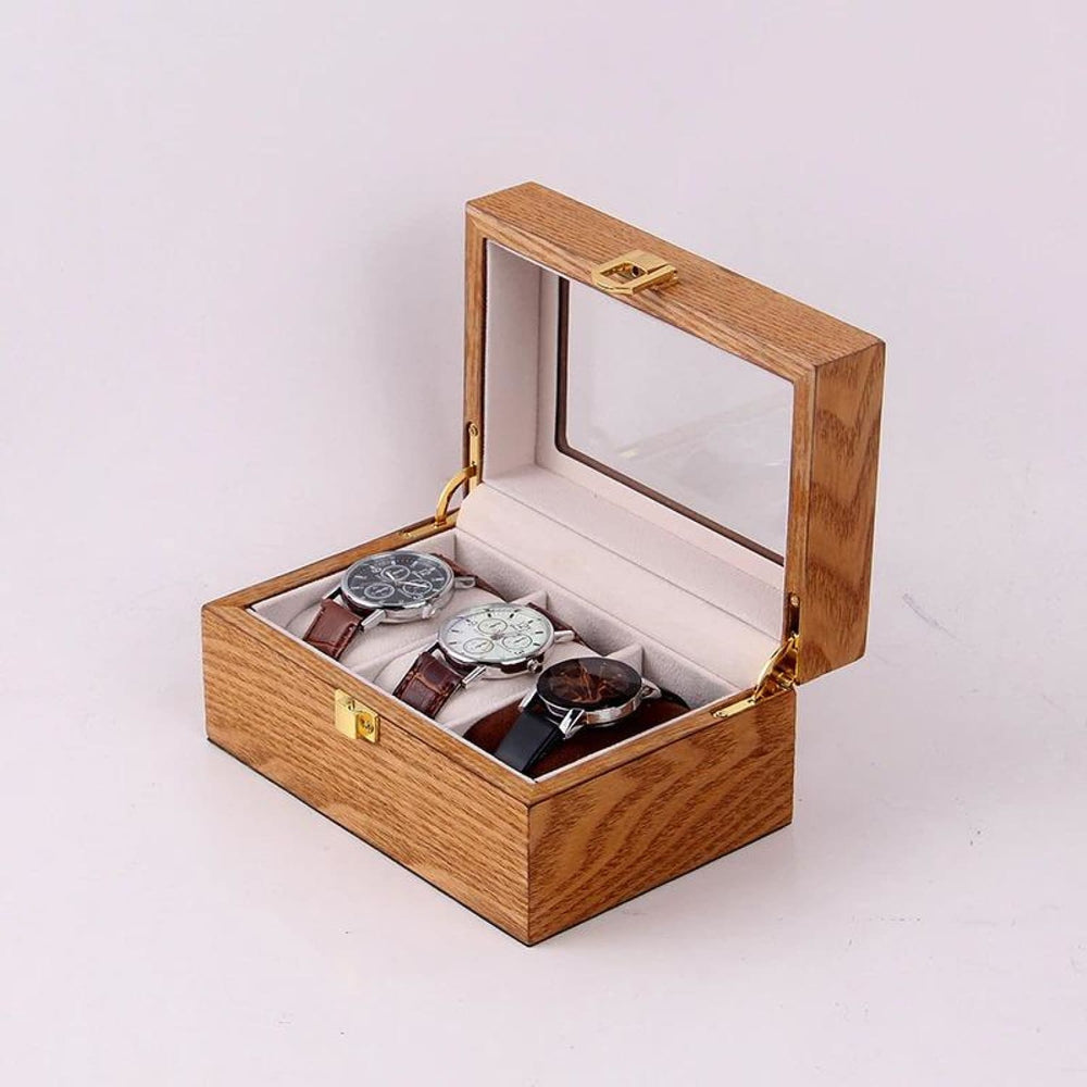 Petit Coffret Pour Montre En Bois Clair - Royaume de la Boîte