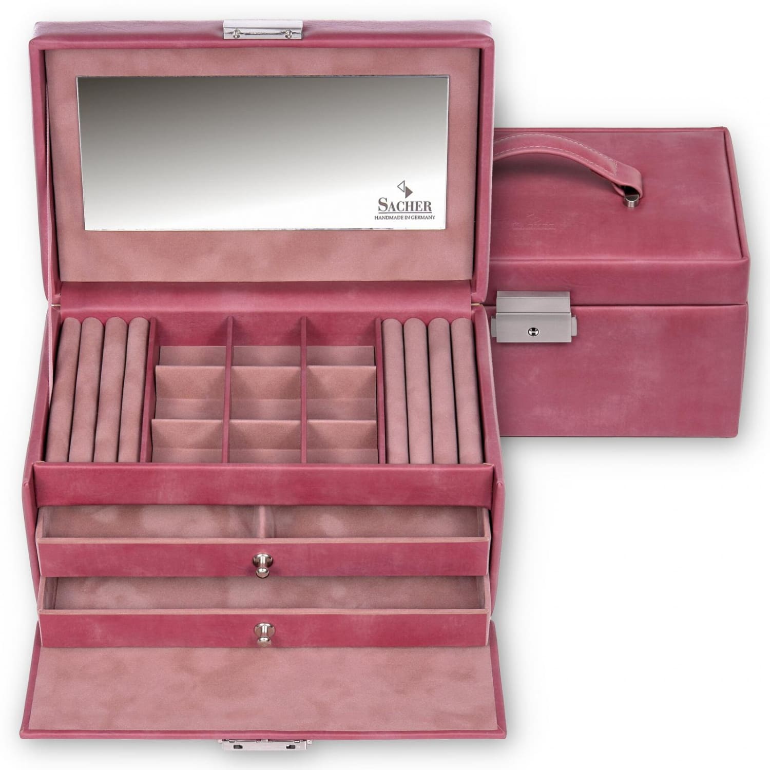 Coffret à Bijoux Rose - Elly - Royaume de la Boîte